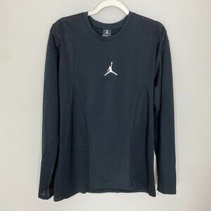 Nike Jordan NYC 2018 Black Long Sleeve Mesh Shirt Mens Medium
